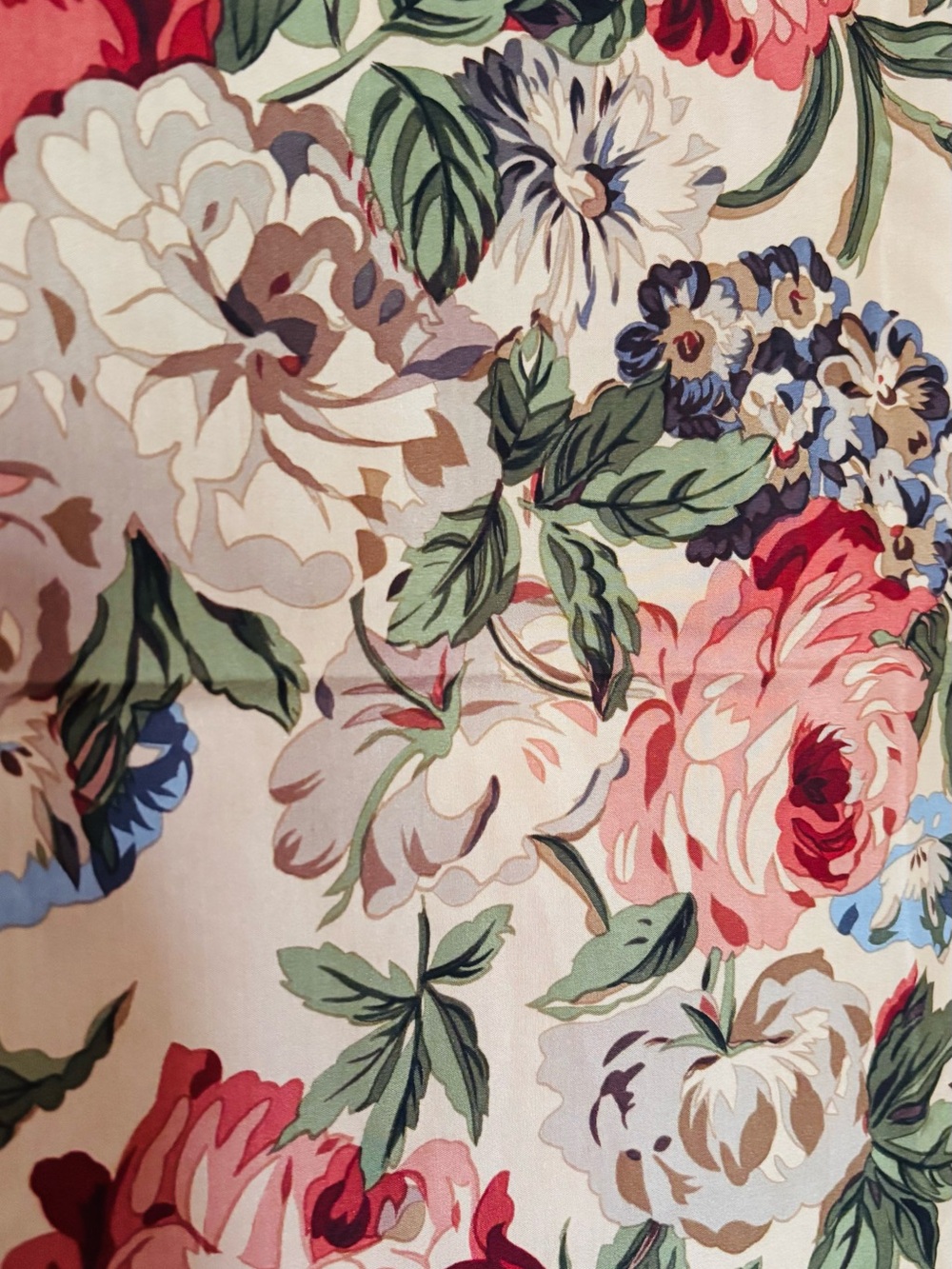 VTG 1980’s Ralph Lauren Polo Golden Morning Glory Rose 100% Silk Scarf 35" - Picture 2 of 4